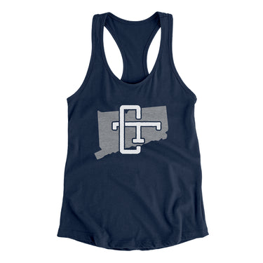Connecticut Home State Women's Racerback Tank-Allegiant Goods Co. Vintage Sports Apparel