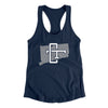 Connecticut Home State Women's Racerback Tank-Midnight Navy-Allegiant Goods Co. Vintage Sports Apparel