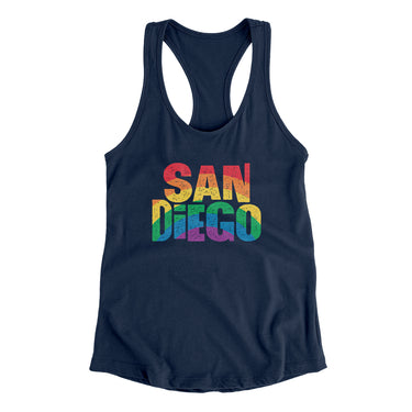 San Diego California Pride Women's Racerback Tank-Allegiant Goods Co. Vintage Sports Apparel