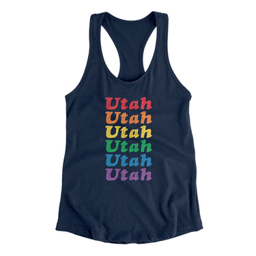Utah Pride Women's Racerback Tank-Allegiant Goods Co. Vintage Sports Apparel