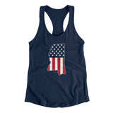 Mississippi American Flag Women's Racerback Tank-Allegiant Goods Co. Vintage Sports Apparel