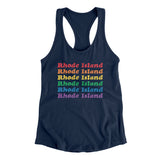 Rhode Island Pride Women's Racerback Tank-Allegiant Goods Co. Vintage Sports Apparel