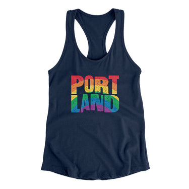Portland Oregon Pride Women's Racerback Tank-Allegiant Goods Co. Vintage Sports Apparel