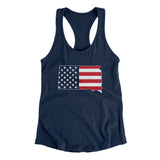 South Dakota American Flag Women's Racerback Tank-Allegiant Goods Co. Vintage Sports Apparel