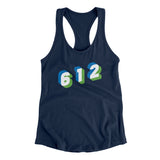 Minneapolis 612 Area Code Women's Racerback Tank-Allegiant Goods Co. Vintage Sports Apparel