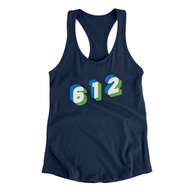 Minneapolis 612 Area Code Women's Racerback Tank-Allegiant Goods Co. Vintage Sports Apparel