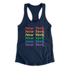 New York Pride Women's Racerback Tank-Midnight Navy-Allegiant Goods Co. Vintage Sports Apparel