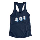 Rhode Island 401 Area Code Women's Racerback Tank-Allegiant Goods Co. Vintage Sports Apparel