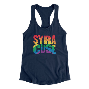 Syracuse New York Pride Women's Racerback Tank-Allegiant Goods Co. Vintage Sports Apparel