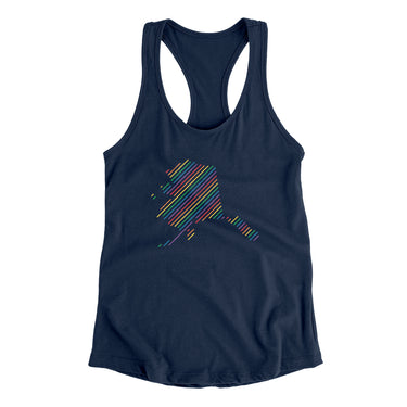 Alaska Pride State Women's Racerback Tank-Allegiant Goods Co. Vintage Sports Apparel