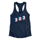 Denver 303 Area Code Women's Racerback Tank-Allegiant Goods Co. Vintage Sports Apparel