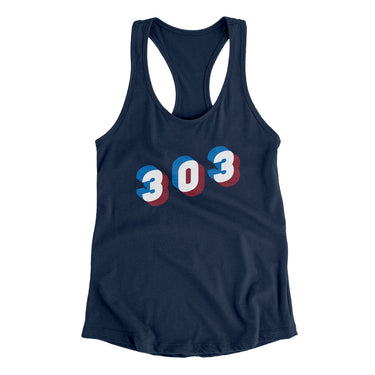 Denver 303 Area Code Women's Racerback Tank-Allegiant Goods Co. Vintage Sports Apparel