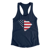 South Carolina American Flag Women's Racerback Tank-Allegiant Goods Co. Vintage Sports Apparel