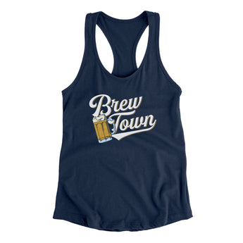 Brew Town Women's Racerback Tank-Allegiant Goods Co. Vintage Sports Apparel