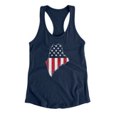 Maine American Flag Women's Racerback Tank-Allegiant Goods Co. Vintage Sports Apparel