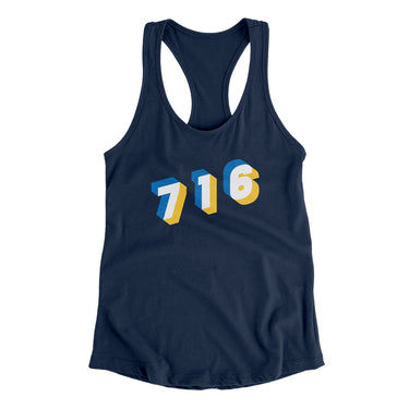 Buffalo 716 Area Code Women's Racerback Tank-Allegiant Goods Co. Vintage Sports Apparel
