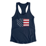 Washington American Flag Women's Racerback Tank-Allegiant Goods Co. Vintage Sports Apparel