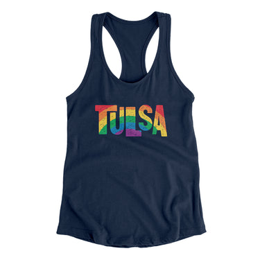 Tulsa Oklahoma Pride Women's Racerback Tank-Allegiant Goods Co. Vintage Sports Apparel