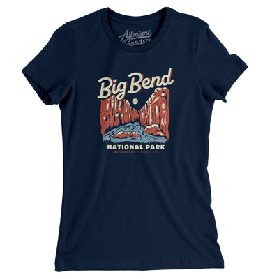 Big Bend National Park Women's T-Shirt-Navy-Allegiant Goods Co. Vintage Sports Apparel