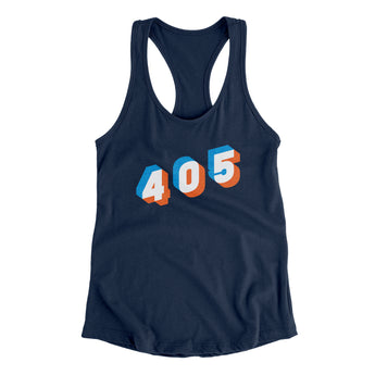 Oklahoma City 405 Area Code Women's Racerback Tank-Allegiant Goods Co. Vintage Sports Apparel