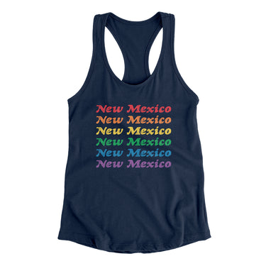 New Mexico Pride Women's Racerback Tank-Midnight Navy-Allegiant Goods Co. Vintage Sports Apparel