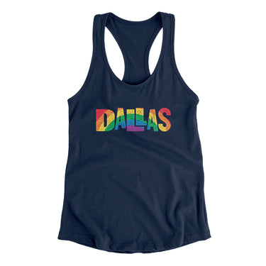 Dallas Texas Pride Women's Racerback Tank-Allegiant Goods Co. Vintage Sports Apparel