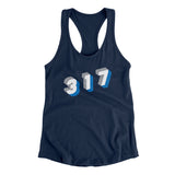 Indianapolis 317 Area Code Women's Racerback Tank-Allegiant Goods Co. Vintage Sports Apparel