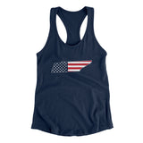 Tennessee American Flag Women's Racerback Tank-Allegiant Goods Co. Vintage Sports Apparel
