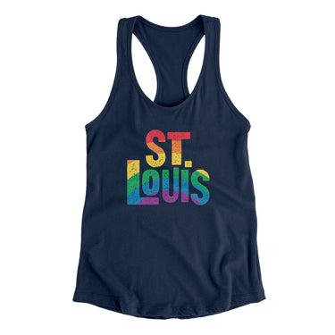 St. Louis Missouri Pride Women's Racerback Tank-Allegiant Goods Co. Vintage Sports Apparel