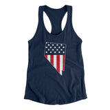 Nevada American Flag Women's Racerback Tank-Allegiant Goods Co. Vintage Sports Apparel