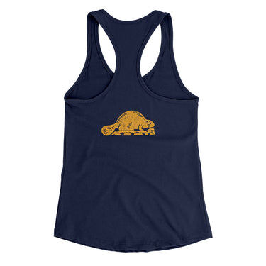 Oregon State Flag Women's Racerback Tank-Allegiant Goods Co. Vintage Sports Apparel