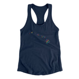 Hawaii Pride State Women's Racerback Tank-Midnight Navy-Allegiant Goods Co. Vintage Sports Apparel