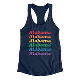 Alabama Pride Women's Racerback Tank-Midnight Navy-Allegiant Goods Co. Vintage Sports Apparel