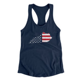 Kentucky American Flag Women's Racerback Tank-Allegiant Goods Co. Vintage Sports Apparel