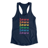 Iowa Pride Women's Racerback Tank-Midnight Navy-Allegiant Goods Co. Vintage Sports Apparel