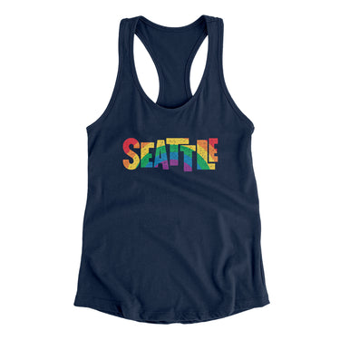 Seattle Washington Pride Women's Racerback Tank-Allegiant Goods Co. Vintage Sports Apparel