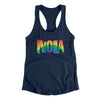 New Orleans Louisiana Pride Women's Racerback Tank-Midnight Navy-Allegiant Goods Co. Vintage Sports Apparel