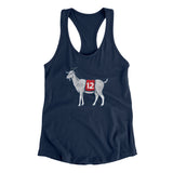#12 GOAT Women's Racerback Tank-Allegiant Goods Co. Vintage Sports Apparel