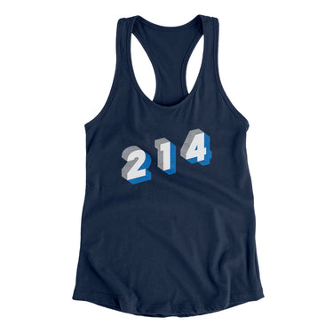 Dallas 214 Area Code Women's Racerback Tank-Allegiant Goods Co. Vintage Sports Apparel