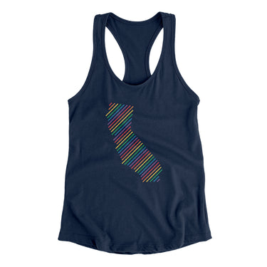 California Pride State Women's Racerback Tank-Allegiant Goods Co. Vintage Sports Apparel