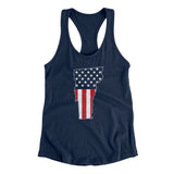 Vermont American Flag Women's Racerback Tank-Allegiant Goods Co. Vintage Sports Apparel