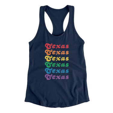Texas Pride Women's Racerback Tank-Allegiant Goods Co. Vintage Sports Apparel