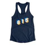 Nashville 615 Area Code Women's Racerback Tank-Allegiant Goods Co. Vintage Sports Apparel