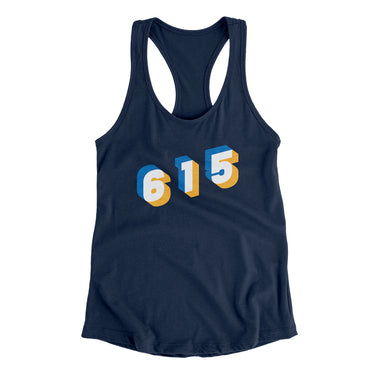 Nashville 615 Area Code Women's Racerback Tank-Allegiant Goods Co. Vintage Sports Apparel