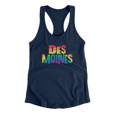 Des Moines Iowa Pride Women's Racerback Tank-Allegiant Goods Co. Vintage Sports Apparel