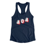 Atlanta 404 Area Code Women's Racerback Tank-Midnight Navy-Allegiant Goods Co. Vintage Sports Apparel