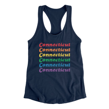 Connecticut Pride Women's Racerback Tank-Allegiant Goods Co. Vintage Sports Apparel
