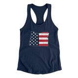 Oregon American Flag Women's Racerback Tank-Allegiant Goods Co. Vintage Sports Apparel