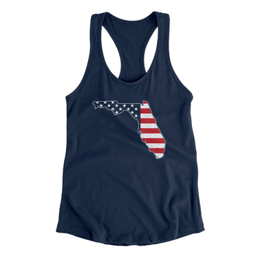 Florida American Flag Women's Racerback Tank-Allegiant Goods Co. Vintage Sports Apparel