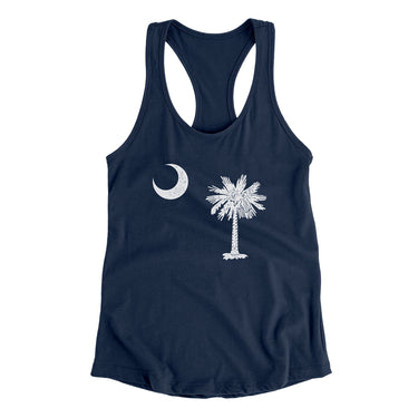 South Carolina State Flag Women's Racerback Tank-Allegiant Goods Co. Vintage Sports Apparel